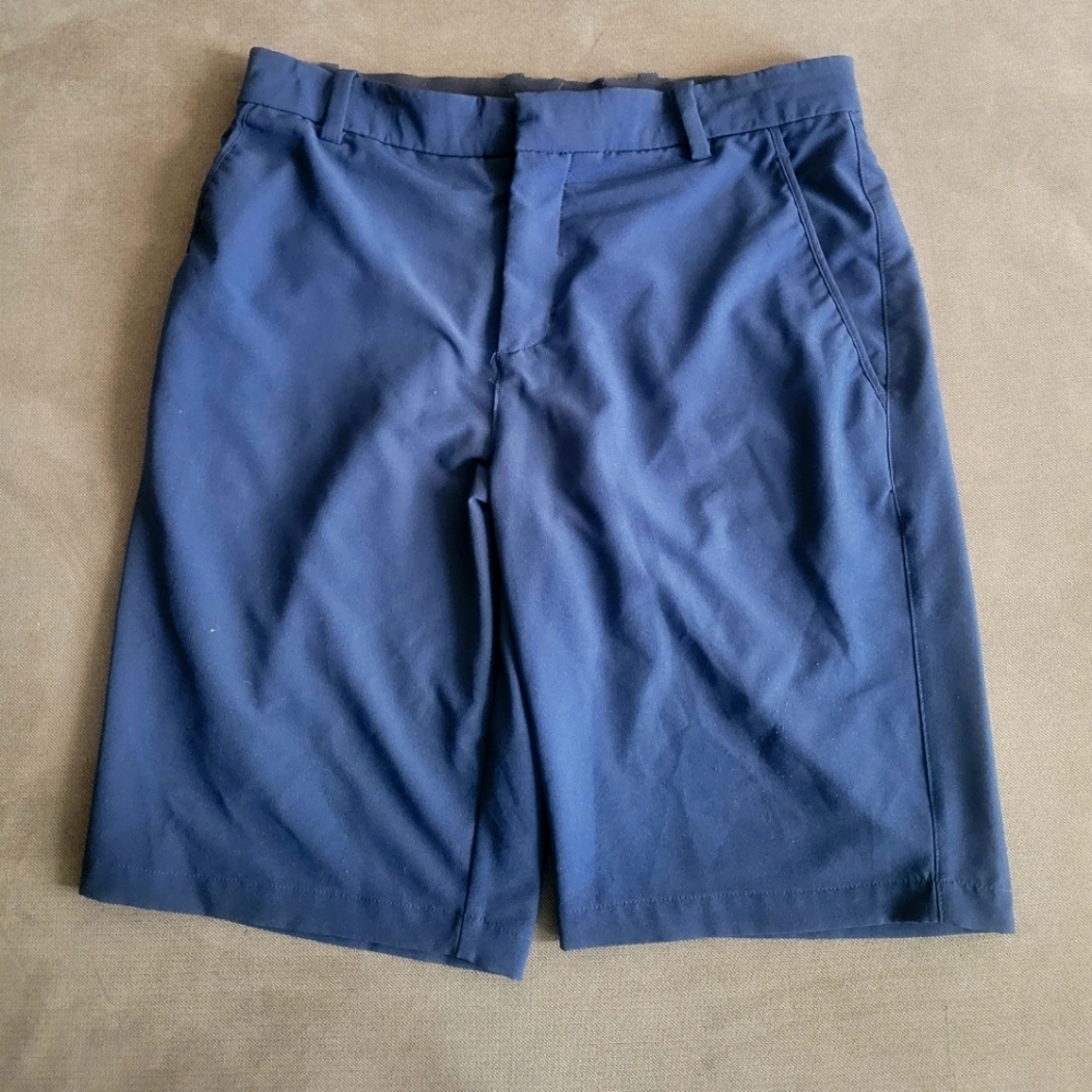 Nike Men's Flat Front Shorts - Navy Blue